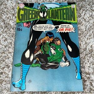 VINTAGE 1970 DC COMICS Green Lantern Star Sapphire & Sinestro Appear Comic #74